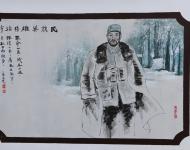 墻體畫(huà)為民族英雄楊靖宇，利用典范人物為群眾做榜樣，彰顯民族大義。