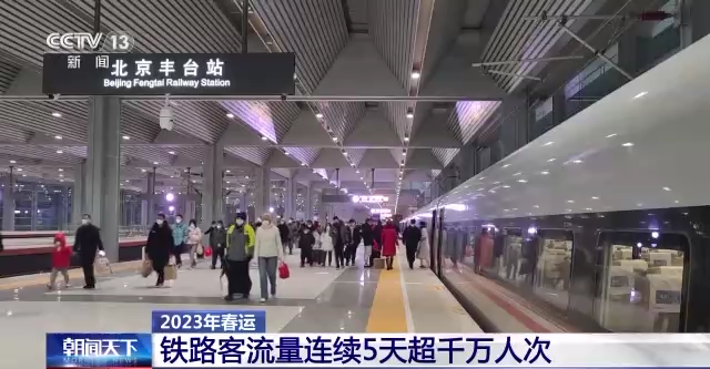 全國(guó)鐵路客流量連續(xù)5天超千萬人次