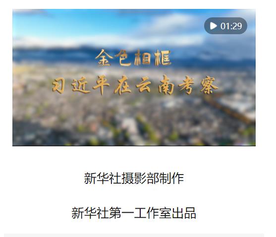 金色相框｜習近平在云南考察