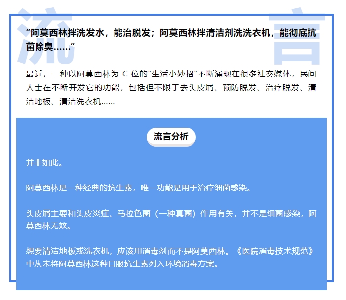 用阿莫西林洗頭，能治療脫發(fā)？別信！