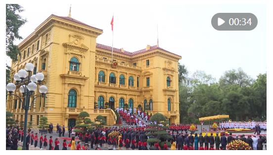 新華社快訊：中共中央總書記、國家主席習(xí)近平出席越共中央總書記蘇林舉行的歡迎儀式