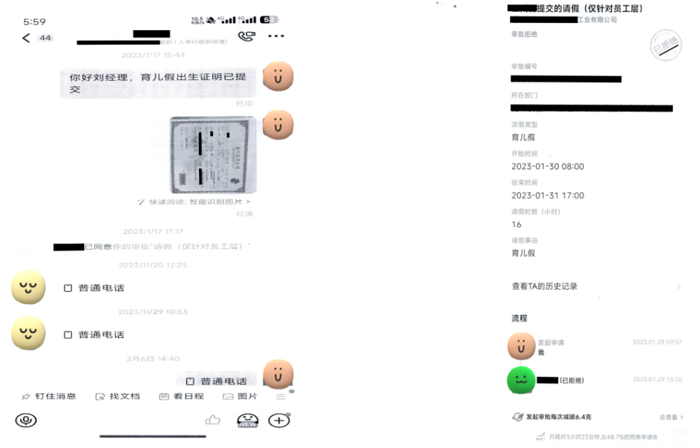 男子請育兒假不成，被扣去4天年假，法院判了！