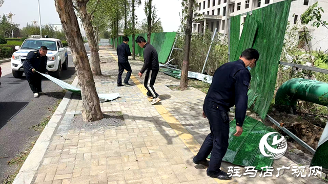 確山縣住建局：迅速行動 全力恢復大風后市容市貌
