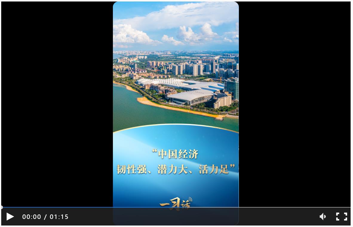 一習(xí)話丨“中國經(jīng)濟韌性強、潛力大、活力足”